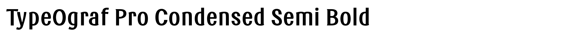 TypeOgraf Pro Condensed Semi Bold image
